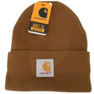 Carhartt Acrylic Watch Beanie Winter Knit Beanie Cap/Hat A18: Brown
