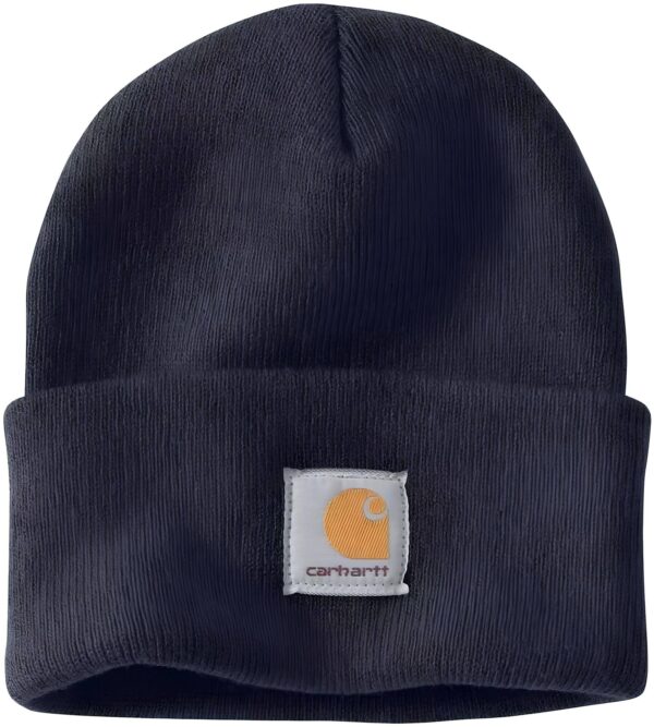 Carhartt Acrylic Watch Beanie Winter Knit Beanie Cap/Hat A18: Navy Blue