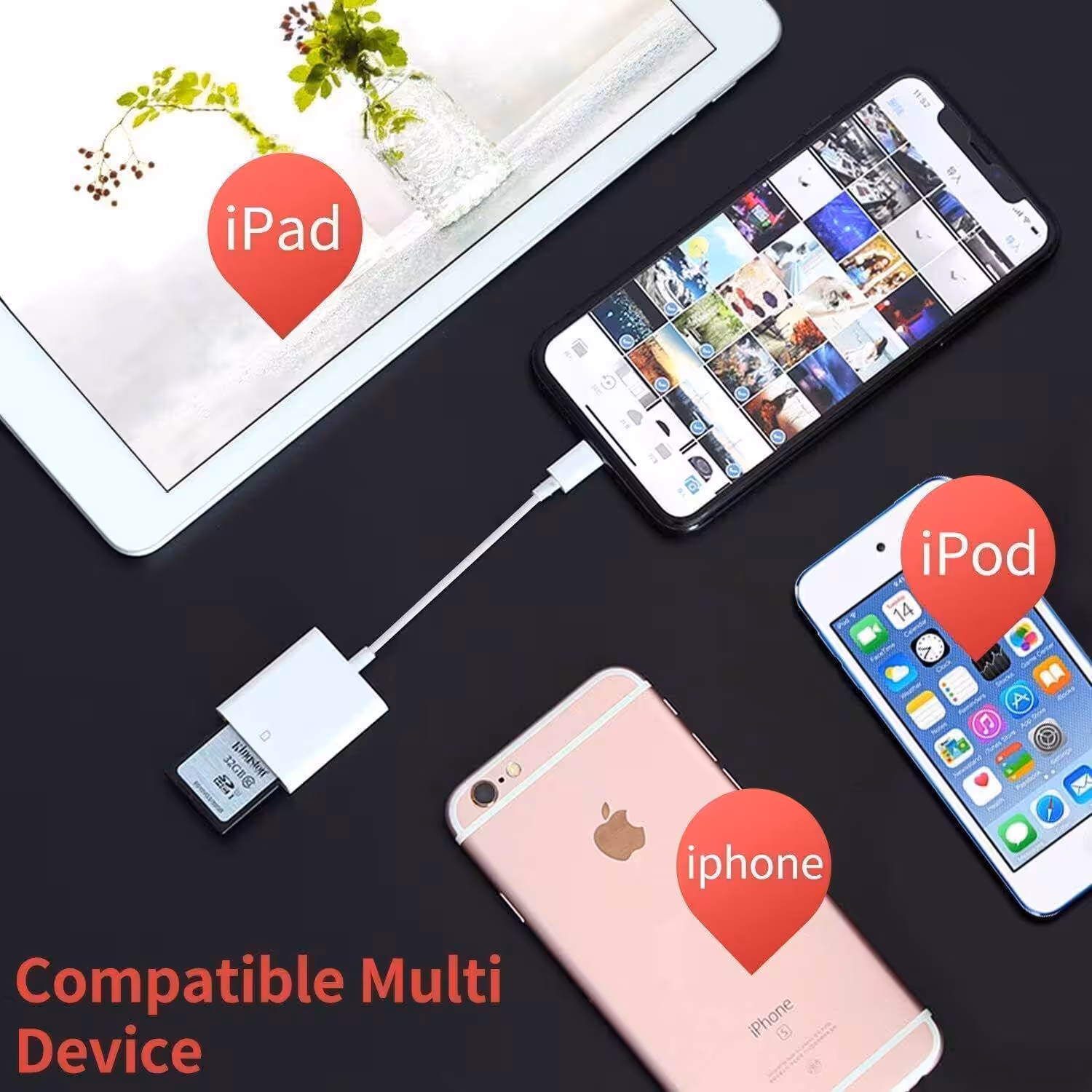 Apple Lightning to SD Card Camera Reader-5