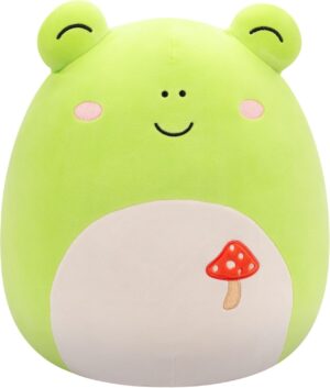 Squishmallows Original 14-Inch Wendy Green Frog with Mushroom Jazwares Plush