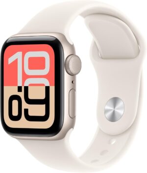 Apple Watch SE 3 GPS 40mm Starlight Aluminum Case with Starlight Sport Band S/M