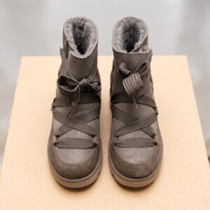 UGG CLASSIC FEMME LACE UP SLATE WEDGE ANKLE BOOTS US 8.5